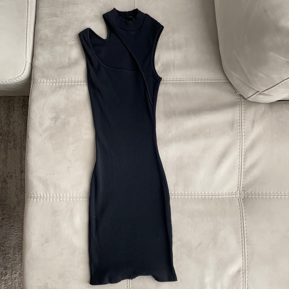 Lauren Nicole | Salty Mini Black Shoulder Dress
